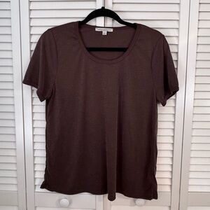 Green Envelope Brown Blouse Size L